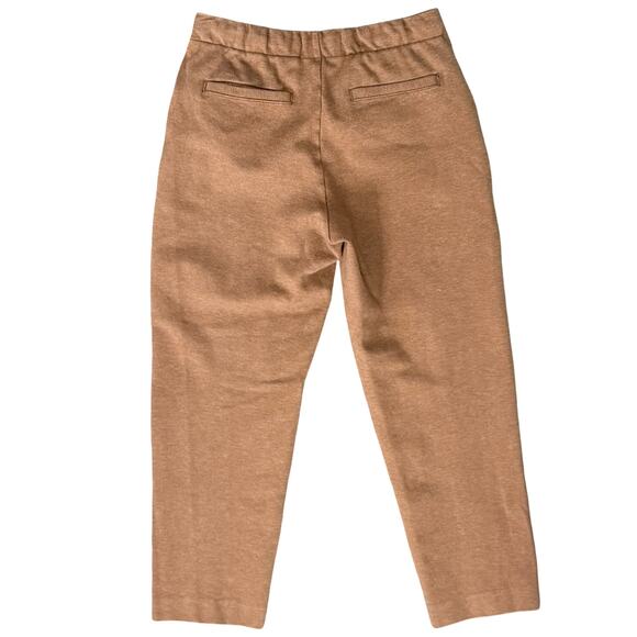 Everlane Heather Auburn Brown Dream Pant Knit Cropped Vertical Seam Pants sz XS - Picture 8 of 12